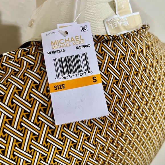 Michael Kors Faux Wrap Border Print Midi Dress - Picture 12 of 13